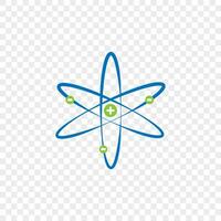 Atomic nucleus icon structure. Isolated vector design.