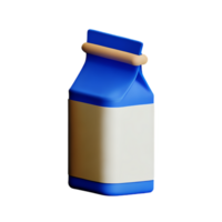 Leche paquete 3d representación icono ilustración png