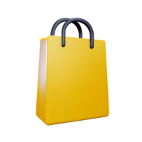 ecommerce icon rectangle shopping bags 3d illustration png