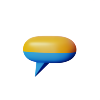 speech bubble 3d icon illustration png