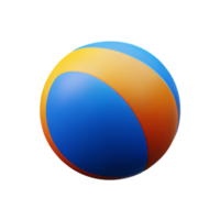 beach ball 3d travel and holiday illustration png