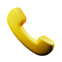 call 3d rendering icon illustration png