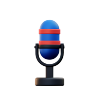 microphone 3d le rendu icône illustration png