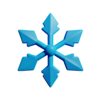 floco de neve 3d Renderização ícone ilustração png