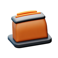 3d illustration bread toaster png