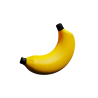 banana 3d rendering icon illustration png