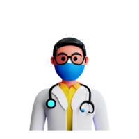 médico 3d icono ilustración png