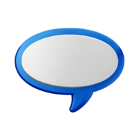 speech bubble 3d icon illustration png