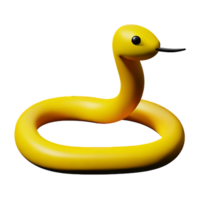 snake 3d rendering icon illustration png