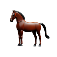 horse 3d rendering icon illustration png