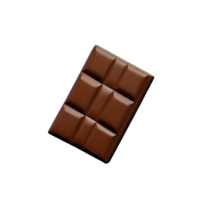 chocolate 3d rendering icon illustration png