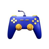 blue game controller icon on transparent background png