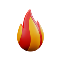 fuego 3d representación icono ilustración png