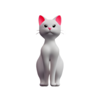 gato 3d ilustração ícone png