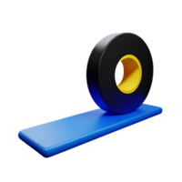 tape 3d rendering icon illustration png