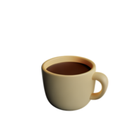 kaffe kopp 3d tolkning ikon illustration png