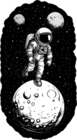 astronauta camiseta diseño. png