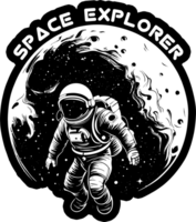 astronaut t-shirt ontwerp. png