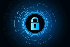 Cyber security technology concept , Shield With Keyhole icon  , personal data , vector