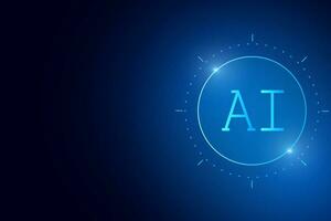 Artificial Intelligence ,AI chipset on circuit board, futuristic Technology Concept vector