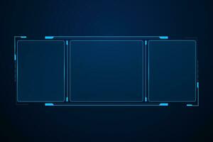 Sci fi futuristic user interface, HUD template frame design, Technology abstract background vector