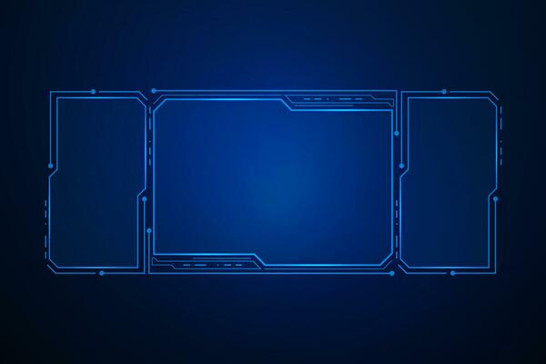 Sci fi futuristic user interface, HUD template frame design, Technology abstract background