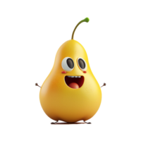 gratuit des fruits png, mignonne marrant fruit légume personnage, dessin animé style, ai génératif png