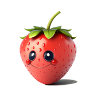 Free fruits png, cute funny fruit vegetable character, cartoon style, Ai Generative png