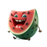 Free fruits png, cute funny fruit vegetable character, cartoon style, Ai Generative png