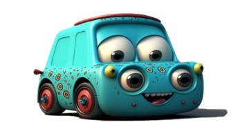 3d cartoon car pixar style realistic png for free download, Ai Generative