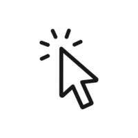 Cursor line icon. Cursor symbol in trendy flat style vector