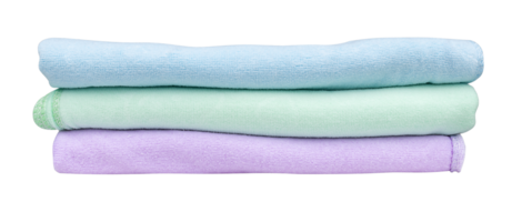 Colorful towels folded png