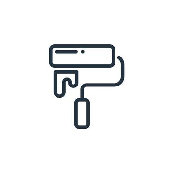 pintar rodillo icono aislado en blanco antecedentes. pintar rodillo vector símbolo para web y móvil diseño.