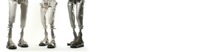 Bio prosthesis for the leg on a white background, isolate. AI generated. photo