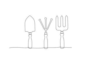 Three mini farm tools vector