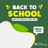 School Admission Education Social Media Banner Template psd