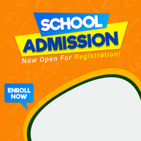 School Admission Education Social Media Banner Template psd