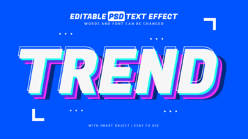 tendencia moderno 3d estilo texto efecto psd