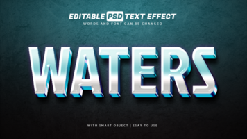 Wasser Blau 3d Gradient Text bewirken psd