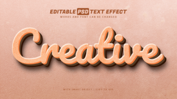 Warm creative retro vintage style text effect psd