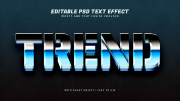 tendência 3d retro texto efeito editável psd