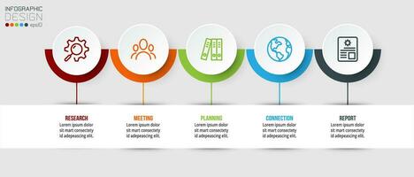 Timeline chart business infographic template. vector