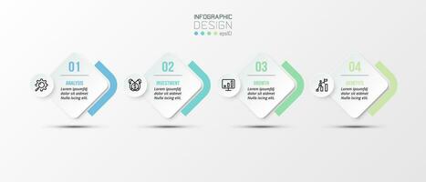 Timeline chart business infographic template. vector