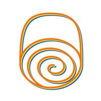 Swiss roll Vector Icon