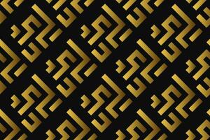 Abstract geometric pattern with lines, rhombuses A seamless vector background. black and gold texture
