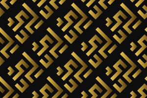 Abstract geometric pattern with lines, rhombuses A seamless vector background. black and gold texture