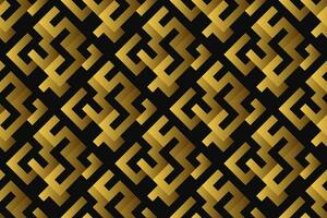 Abstract geometric pattern with lines, rhombuses A seamless vector background. black and gold texture