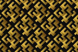 Abstract geometric pattern with lines, rhombuses A seamless vector background. black and gold texture