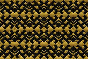 Abstract geometric pattern with lines, rhombuses A seamless vector background. black and gold texture