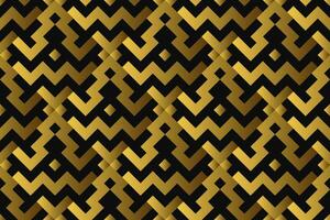Abstract geometric pattern with lines, rhombuses A seamless vector background. black and gold texture
